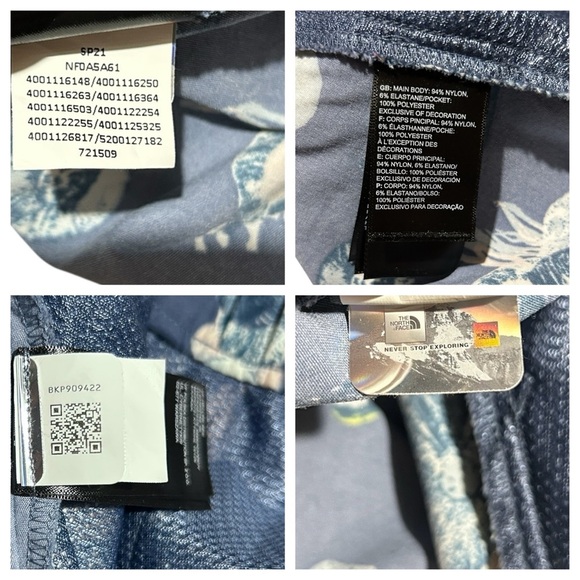 THE NORTH FACE Class V Shorts Indigo Mushroom Abyss Print Relaxed Fit sz XL - Picture 2 of 12